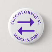 Equal Hashtag 3月8日の女性デー2020 缶バッジ (正面)