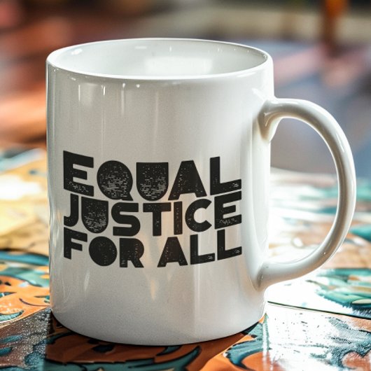 Equal Justice For All – 文はっきりした書クラシックMag コーヒーマグカップ