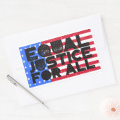 Equal Justice For All - American Flagスタンプ 長方形シール (封筒)