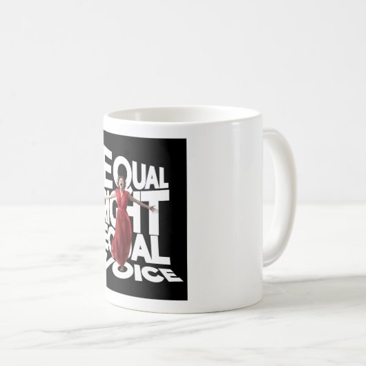 Equal Right Voice Coffee Tea Mug コーヒーマグカップ (正面右)