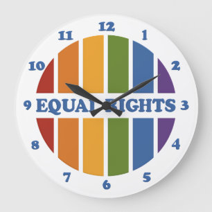 Equal Rightsウォールクロック ラージ壁時計