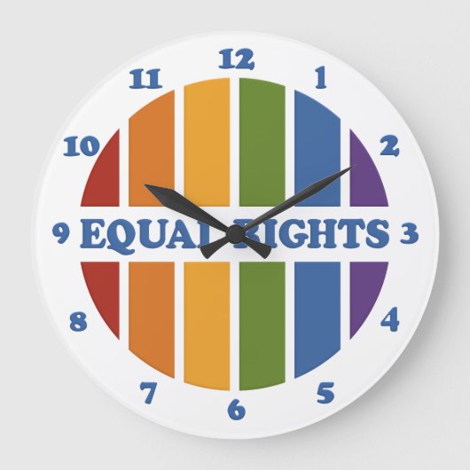 Equal Rightsウォールクロック ラージ壁時計 (正面)