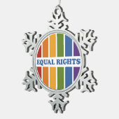 Equal Rightsオーナメント スノーフレークピューターオーナメント (右)