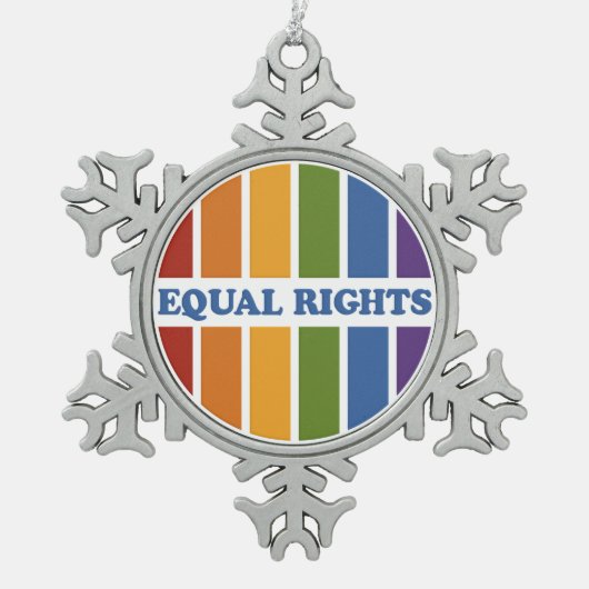 Equal Rightsオーナメント スノーフレークピューターオーナメント (正面)