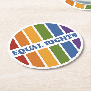 Equal Rightsコースター ラウンドペーパーコースター