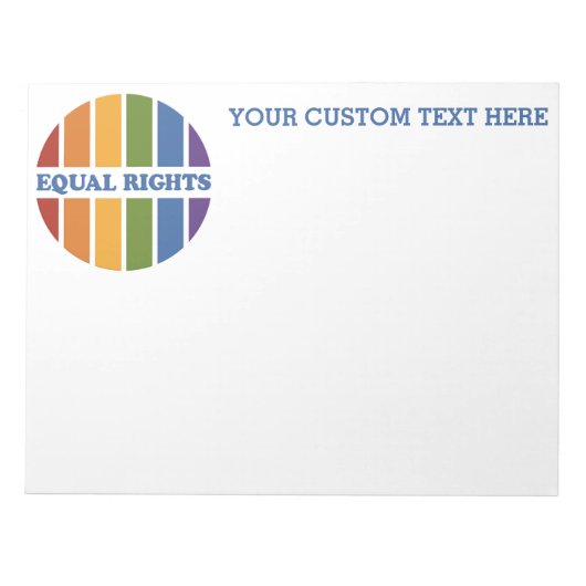 Equal Rightsメモカスタム帳 ノートパッド (正面)