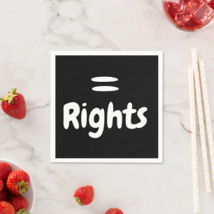 Equal Rightsロゴ スタンダードカクテルナプキン