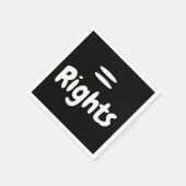 Equal Rightsロゴ スタンダードカクテルナプキン (角)