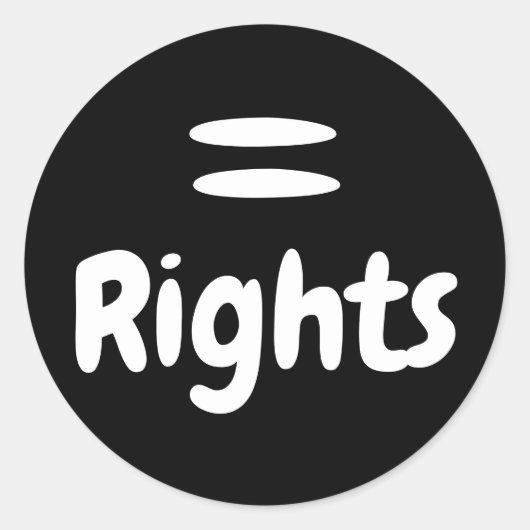 Equal Rightsロゴ ラウンドシール (正面)