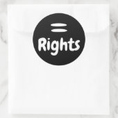 Equal Rightsロゴ ラウンドシール (バッグ)
