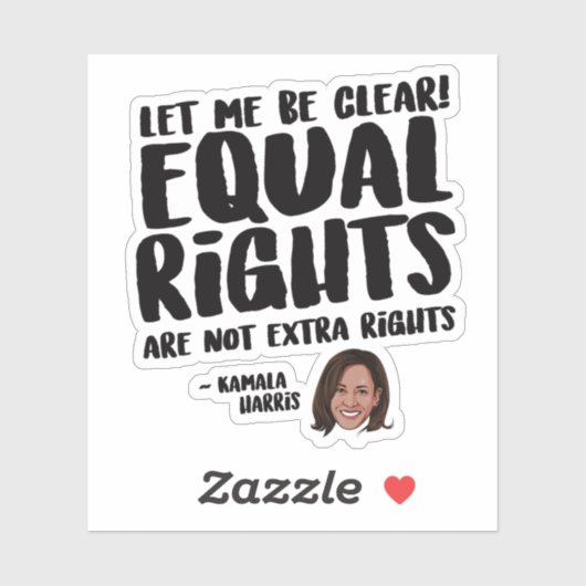 Equal Rights are Extra Rights - Kamala Harris シール (シート)