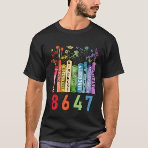 Equal Rights Bookフラワーアンチトランプフェミニスト女性 Tシャツ