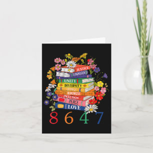 Equal Rights Book Flower 8647女性権利フェミニス カード