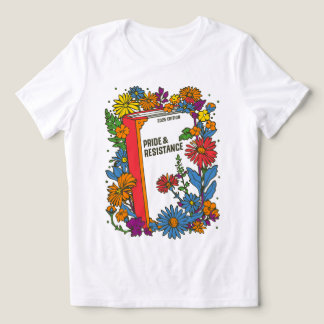 Equal Rights Book Flower ResistフェミニストLGBTQ+ トライブレンドTシャツ