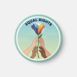 Equal Rights Rainbow Flower – Diversity and Unity マグネット