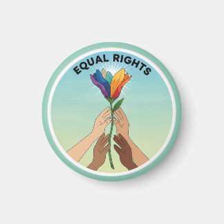 Equal Rights Rainbow Flower – Diversity and Unity マグネット