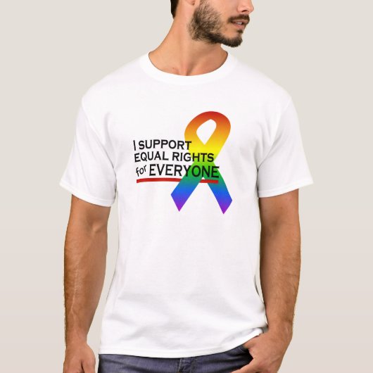 EQUAL RIGHTS SUPPORTERシャツ、スタイルとカラーを選択 Tシャツ (正面)