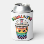 Equali-Tea Funny LGBTQ Bubble Tea Pride Month 缶クーラー (缶正面)