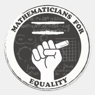 Equalityステッカーの数学者 ラウンドシール