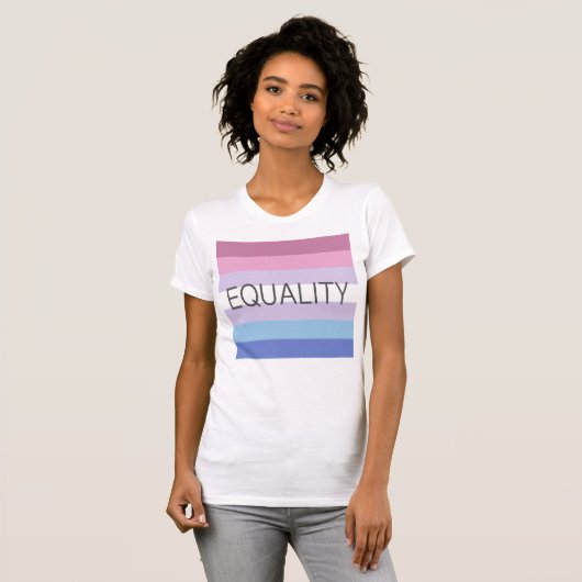 EQUALITY ビジェンダー フラッグ Tシャツ (正面フル)