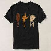 Equality ASL Sign BLM Gift Tシャツ (デザイン正面)