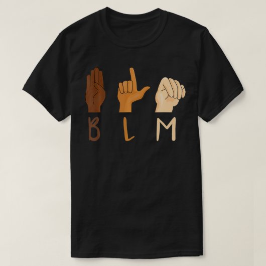 Equality ASL Sign BLM Gift Tシャツ (デザイン正面)