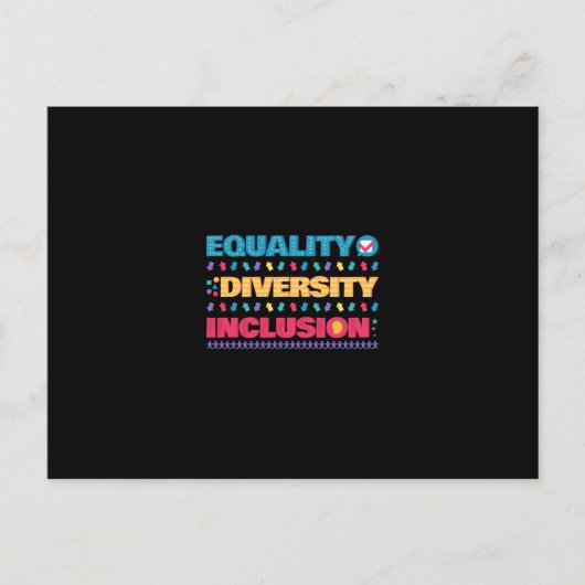 Equality Diversity Inclusion ポストカード (正面)