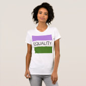 EQUALITY Genderqueerフラグ Tシャツ (正面フル)