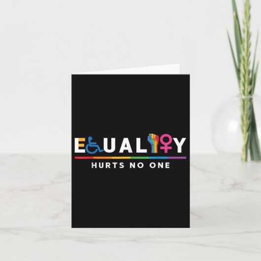 Equality Hurts Human Rights Lgbt Gay Lgbtq Pride A カード (正面)