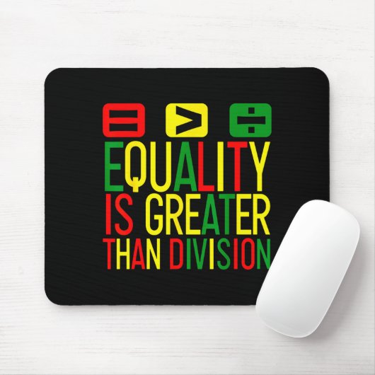 Equality Is Greater Than Division Math Teacher Bla マウスパッド (マウス)