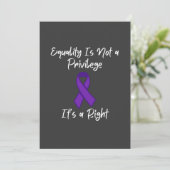 Equality is not a privilege it’s a right, feminism 招待状 (スタンド正面)