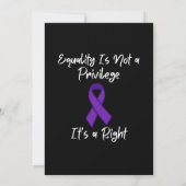 Equality is not a privilege it’s a right, feminism 招待状 (裏面)