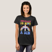 Equality Is Not A Sin Gay Christian Ally Jesus Cro Tシャツ (正面フル)