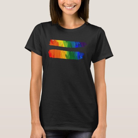 Equality LGBT Pride Awareness Rainbow For Gay & Le Tシャツ (正面)