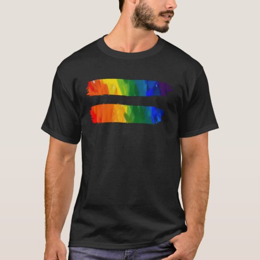 Equality LGBT Pride Awareness Rainbow For Gay & Le Tシャツ (正面)