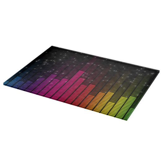 Equalizer Disco Lights Music Volume カッティングボード (角)