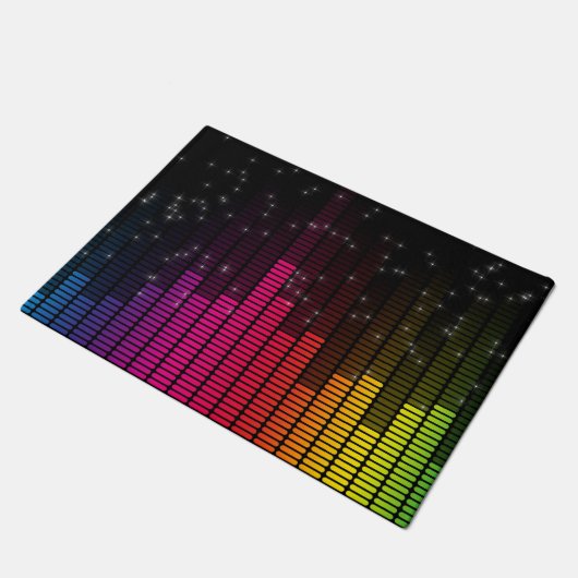 Equalizer Disco Lights Music Volume ドアマット (アングル)