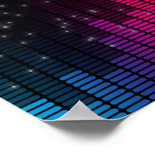 Equalizer Disco Lights Music Volume ポスター (角)