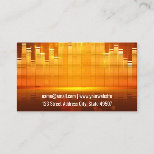 Equalizer Light Background | Mixer | Sound 名刺 (裏面)