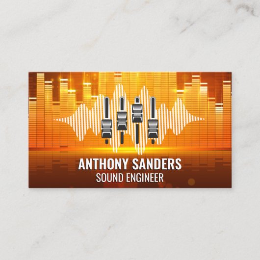 Equalizer Light Background | Mixer | Sound 名刺 (正面)