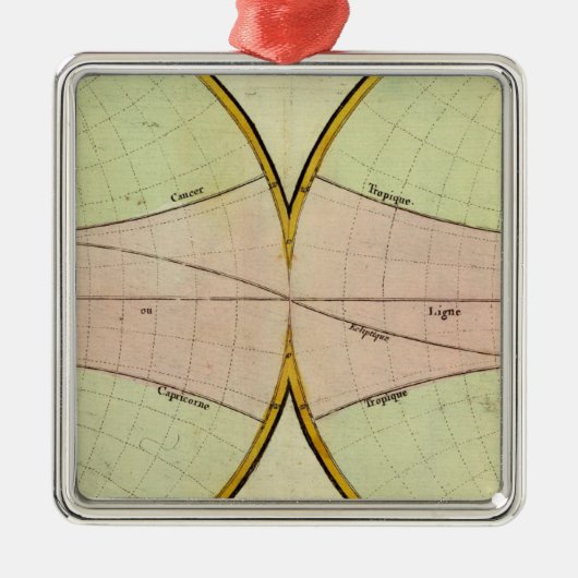 equaterの地図 メタルオーナメント (正面)