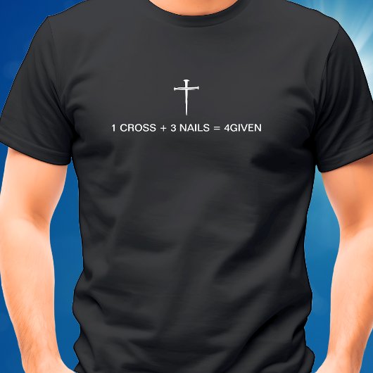 Equation One Cross Three Nails 白い十字架 Tシャツ