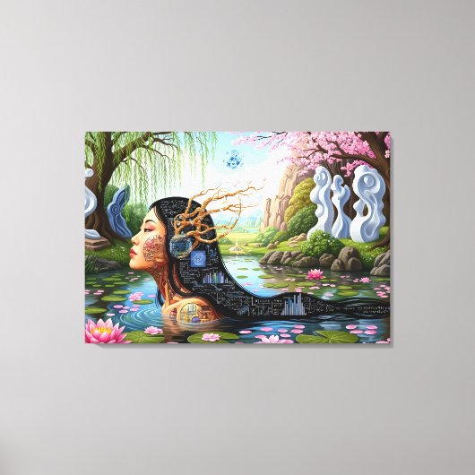 "Equations in Bloom" – A Digital Portrait キャンバスプリント (正面)