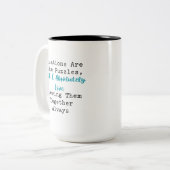 Equations Like Puzzles Love Piecing Them Together ツートーンマグカップ (正面左)