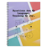 Equations My Language | Teaching My Joy Math ノートブック (正面)