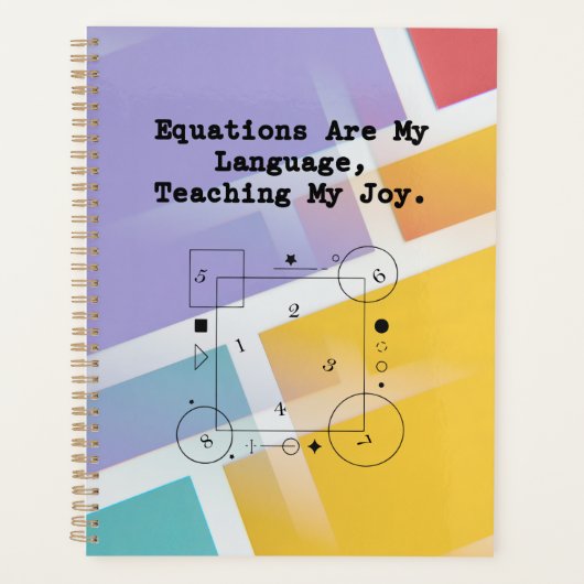 Equations My Language | Teaching My Joy Math プランナー手帳 (正面)