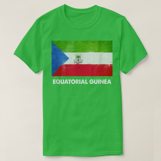 Equatoguinean Equatorial Guinea Flag  Tシャツ (デザイン正面)