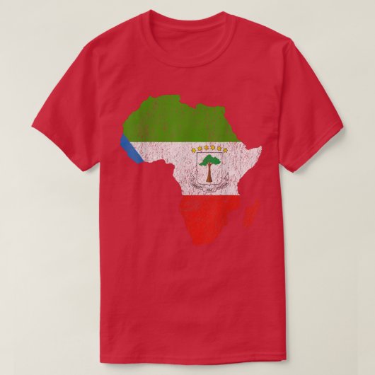 Equatorial Guinea Flag Africa Continent Equatorial Tシャツ (デザイン正面)