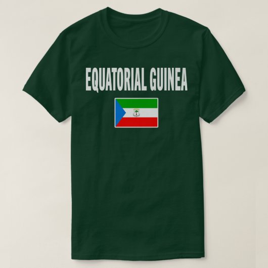Equatorial Guinea  Guinean Tee Flag souvenir Gift  Tシャツ (デザイン正面)