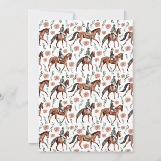 Equestrian Birthday Invitation 招待状 (裏面)